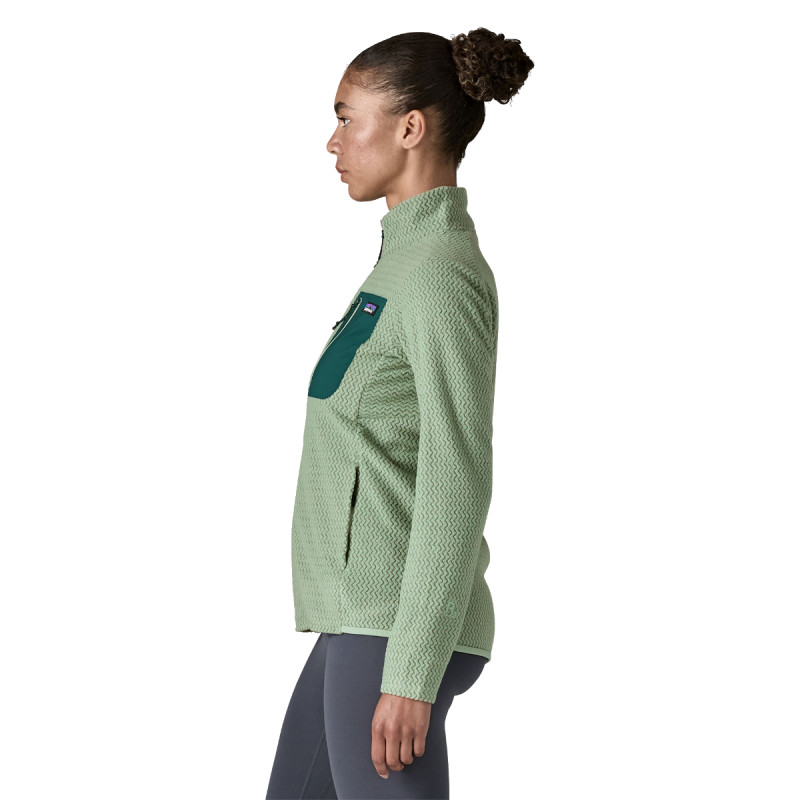 Dámska mikina Patagonia R1 AIR FLEECE JACKET  - svetlo zelená