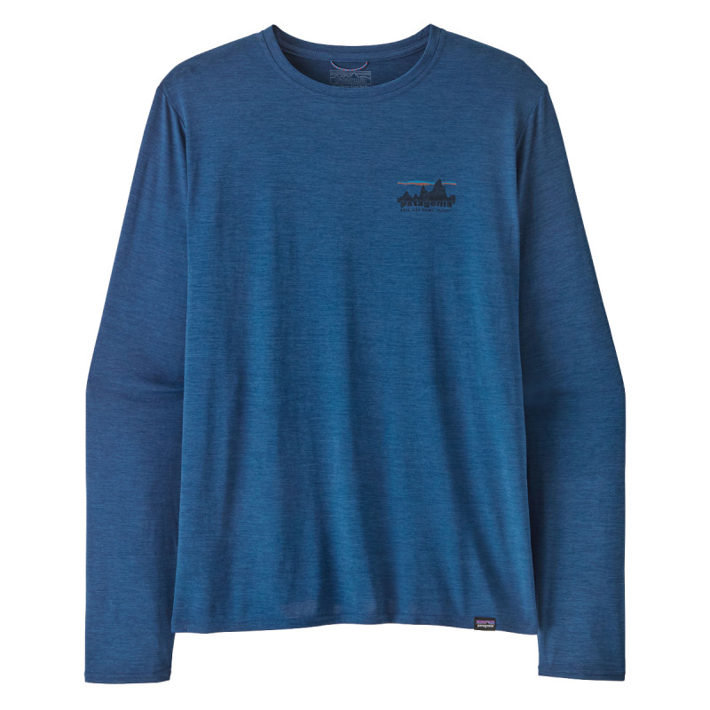 Pánske funkčné tričko Patagonia LONG-SLEEVED CAPILENE COOL DAILY GRAPHIC SHIRT  - tmavo modrá