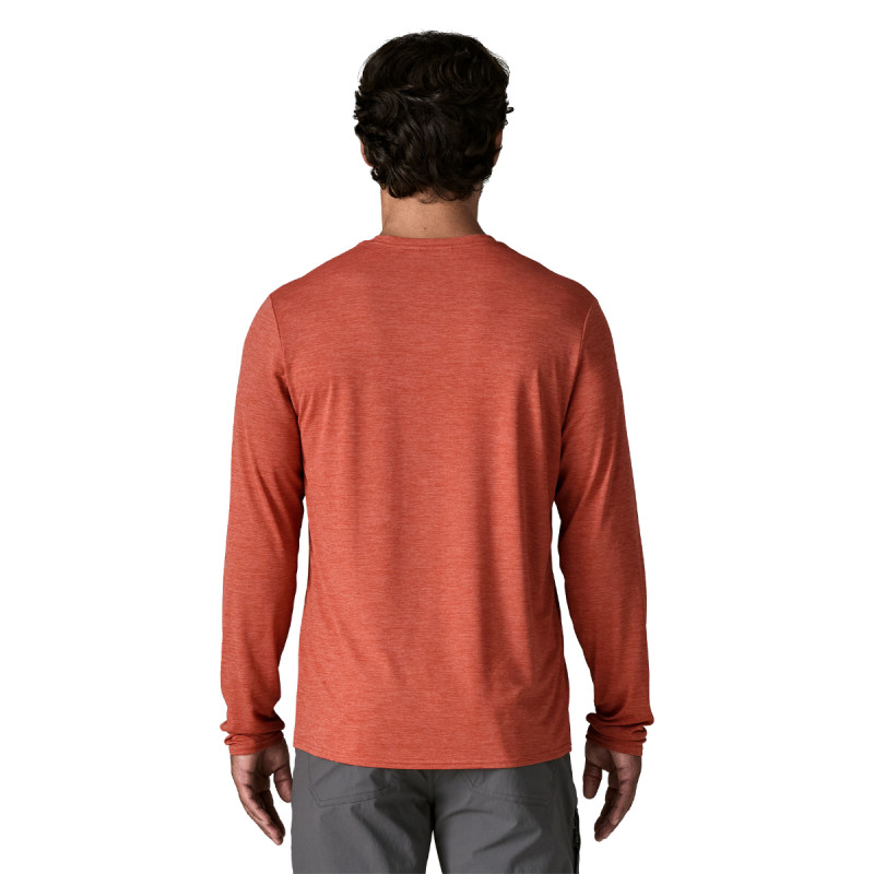 Pánské funkční tričko Patagonia LONG-SLEEVED CAPILENE COOL DAILY GRAPHIC SHIRT  - oranžová