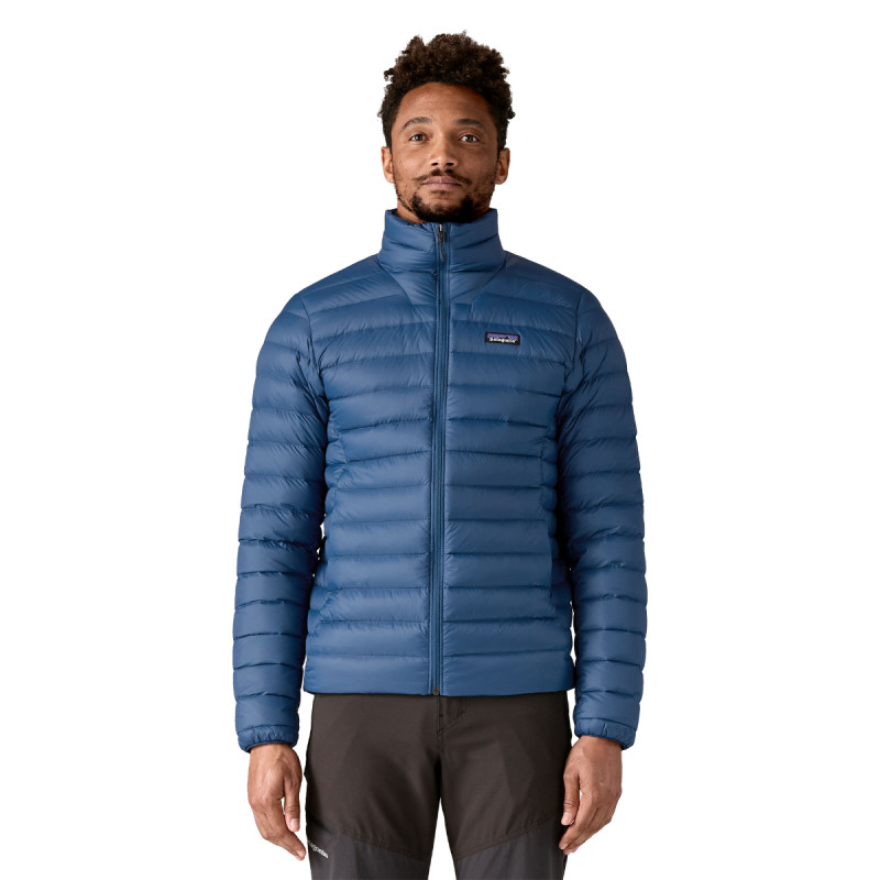 Pánska bunda Patagonia DOWN SWEATER  - modrá
