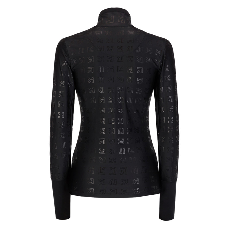 Dámska lyžiarská mikina OneMore 631 - TURTLENECK WITH HALF ZIP PRINTED  - čierna