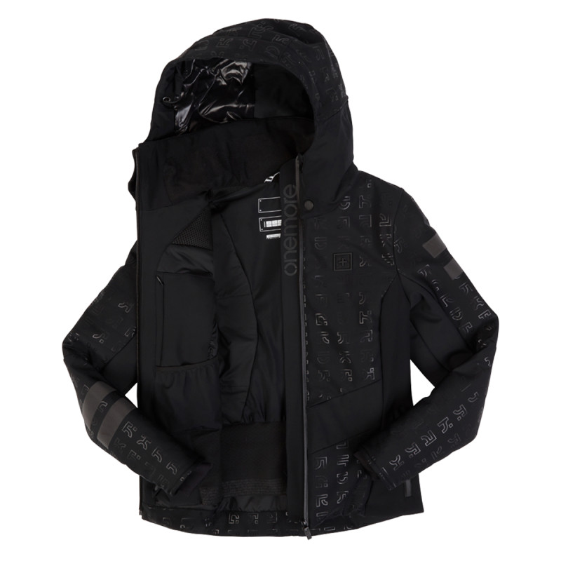 Dámska lyžiarská bunda OneMore 151 - INSULATED SKI JACKET PRINTED  - čierna