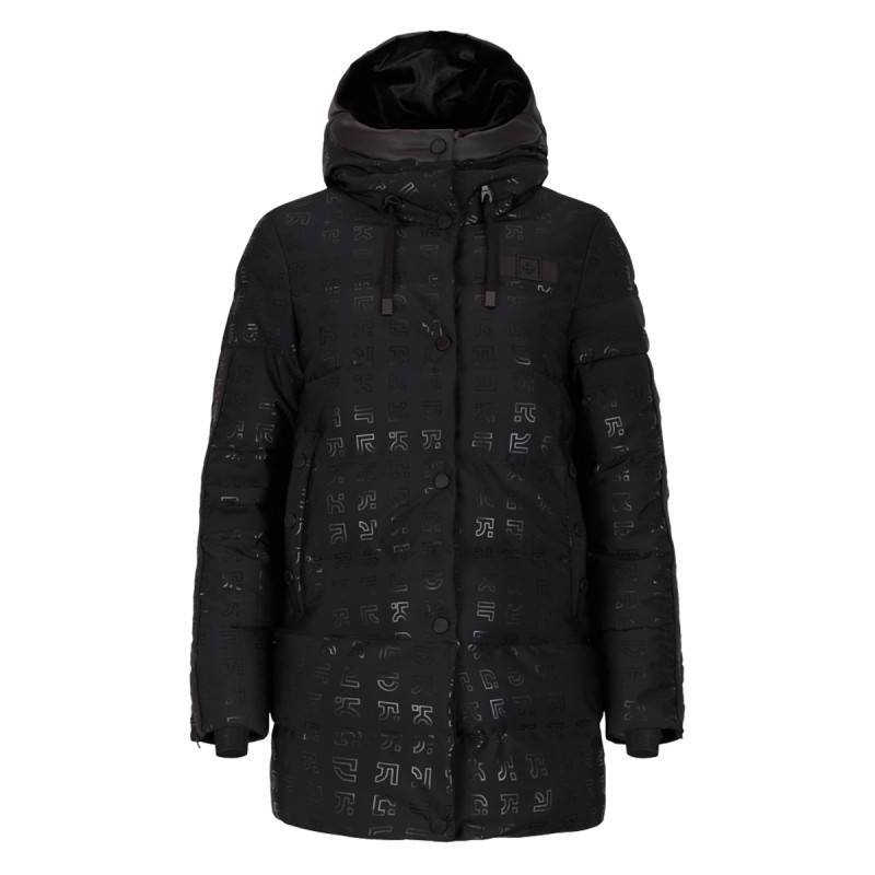 Dámsky lyžiarský kabát OneMore 211 - TRANSFORMABLE ECO DOWN PRINTED  - čierna