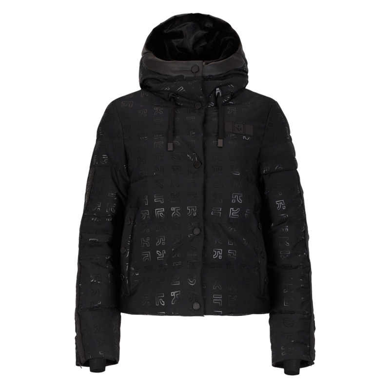Dámsky lyžiarský kabát OneMore 211 - TRANSFORMABLE ECO DOWN PRINTED  - čierna