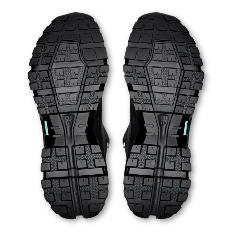 Pánske turistické členkové topánky On CLOUDROCK MID WATERPROOF  - čierna