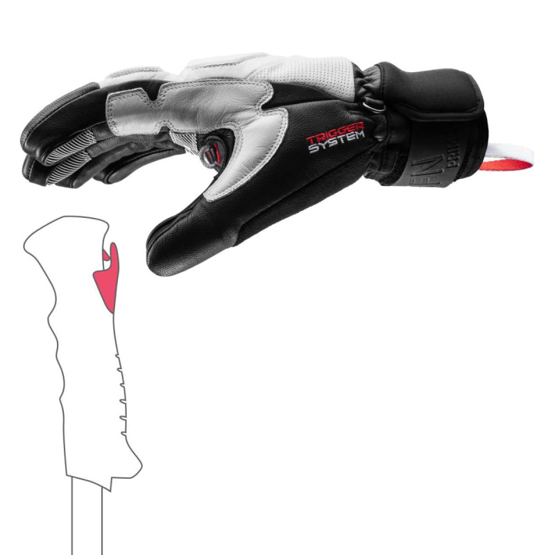 Pánské lyžařské rukavice Leki GRIFFIN PRIME 3D  - černá