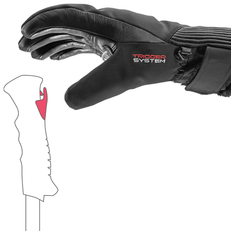 Dámske lyžiarské rukavice Leki VALLARTA 3D  - čierna