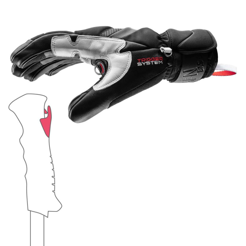 Pánské lyžařské rukavice Leki GRIFFIN BASE 3D  - černá