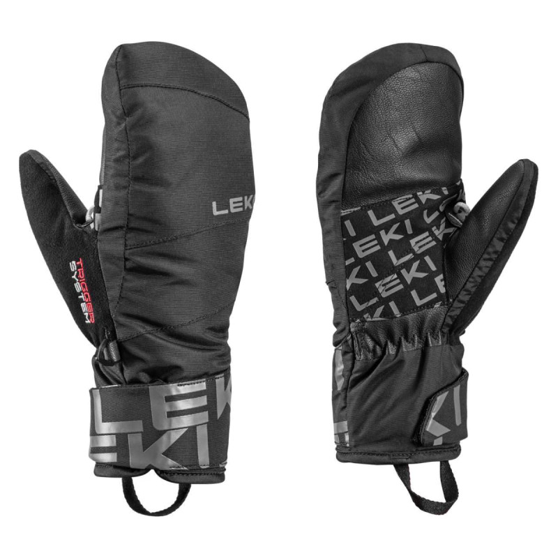 Detské lyžiarské rukavice Leki AIR SWTCH 3D JUNIOR MITT  - čierna