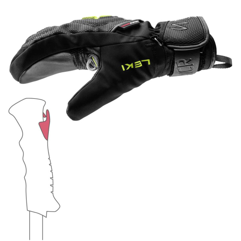 Dětské lyžařské rukavice Leki WCR C-TECH 3D JUNIOR MITT  - černá