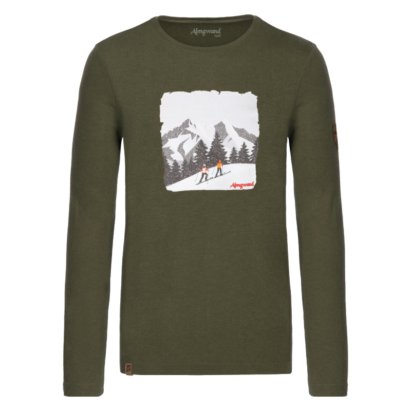 Pánske tričko Almgwand ALPRECHTALM  - khaki