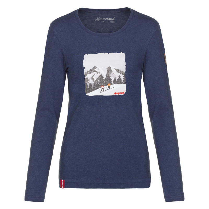 Dámske tričko Almgwand TEUFELSTEINALM  - tmavo modrá