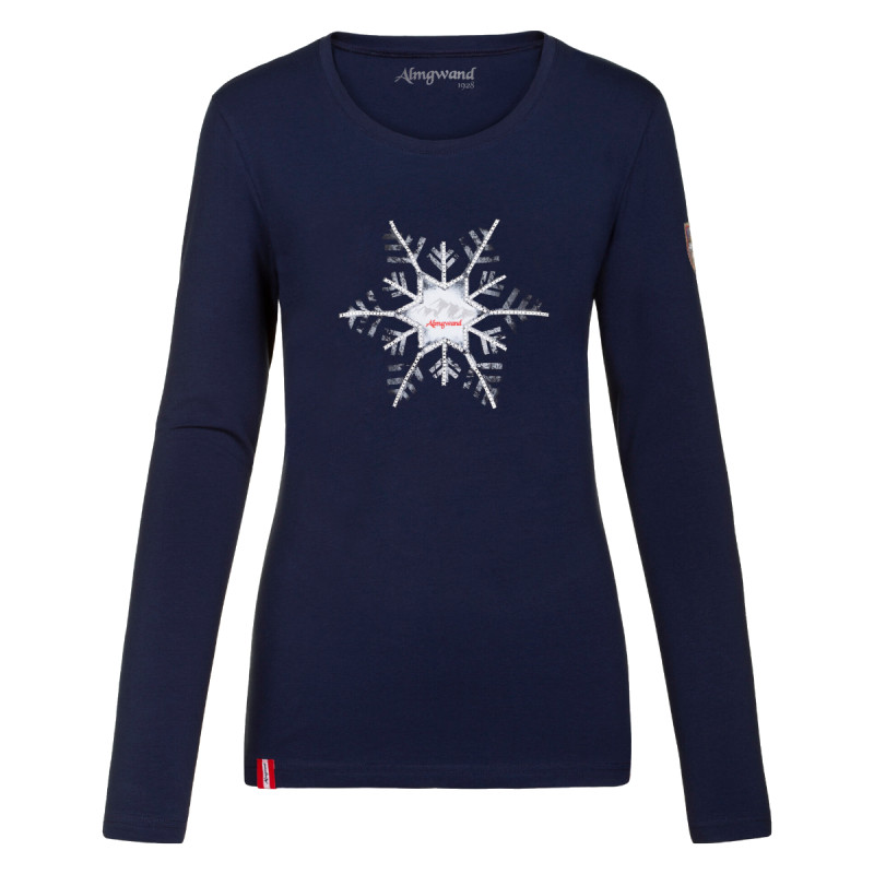 Dámske tričko Almgwand TIEFENTALALM  - tmavo modrá