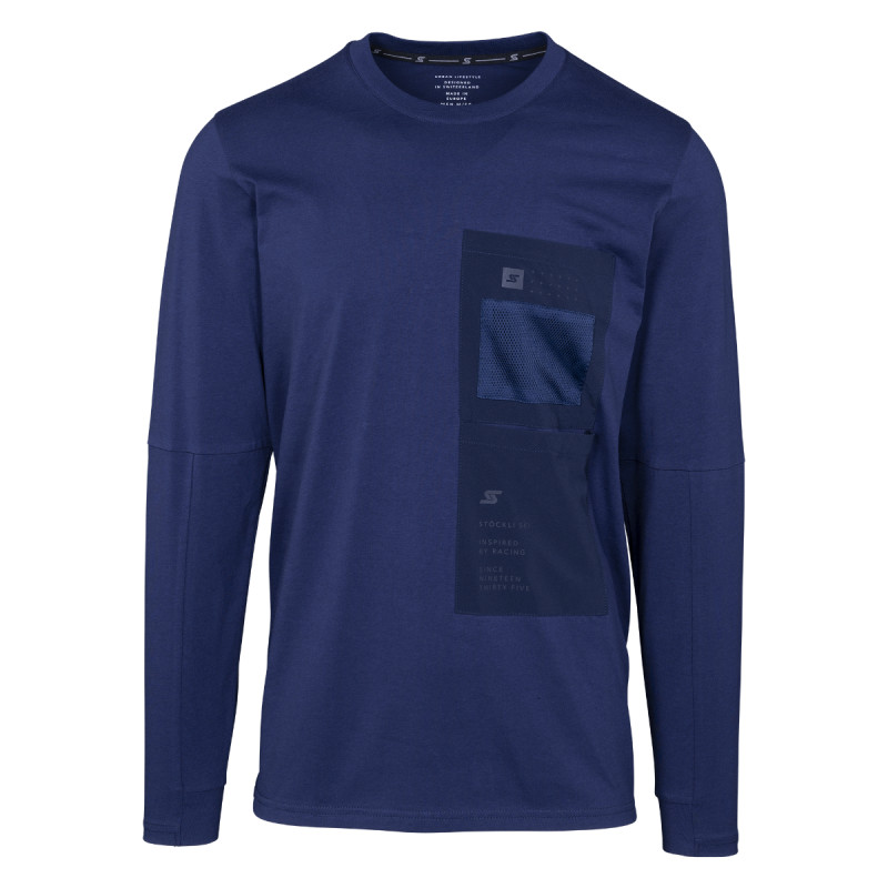 Pánské tričko Stöckli LONGSLEEVE URBAN  - tmavě modrá