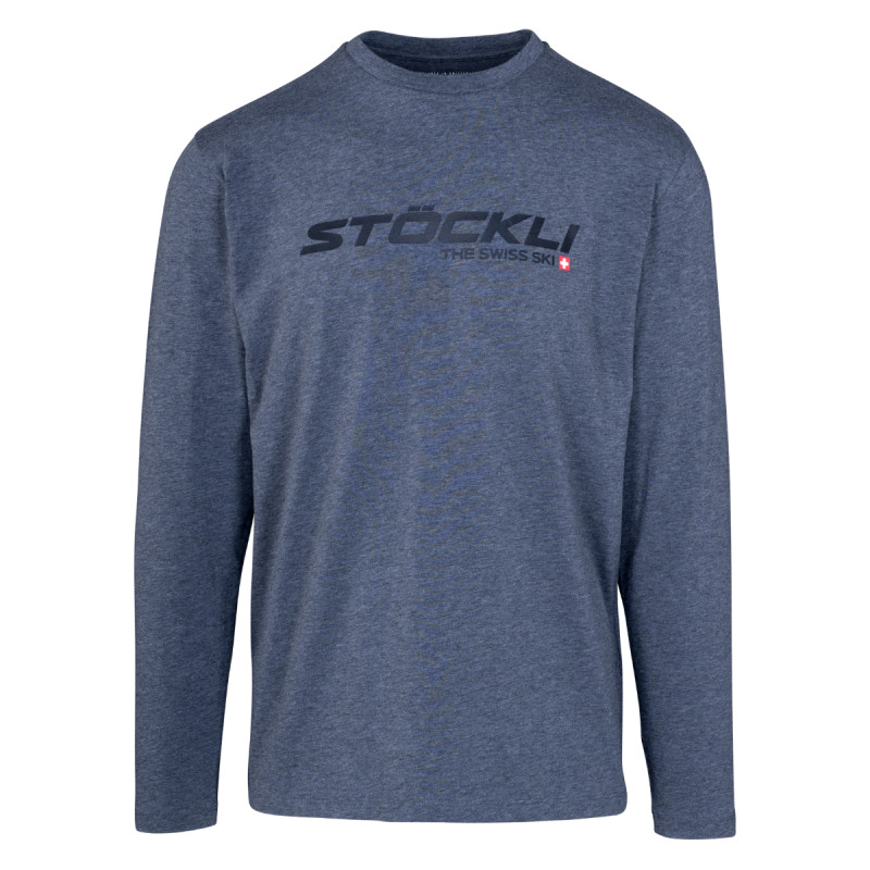 Pánske tričko Stöckli LONGSLEEVE BASIC  - tmavo šedá