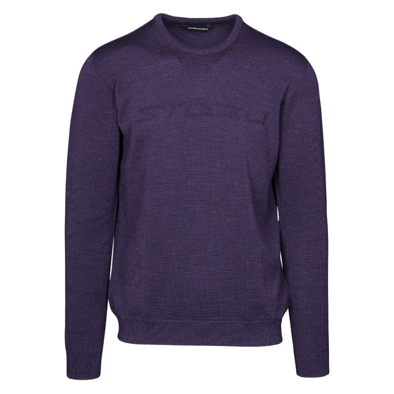 Pánsky sveter Stöckli MEN SWISS MADE KNITTED PULLOVER  - fialová