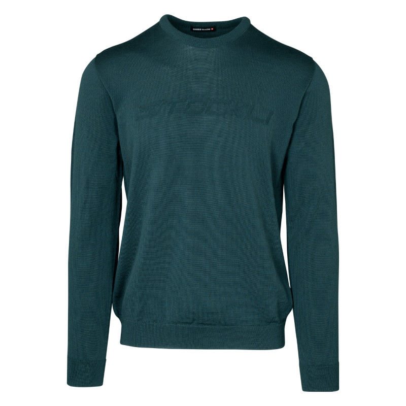 Pánsky sveter Stöckli MEN SWISS MADE KNITTED PULLOVER  - tmavo zelená