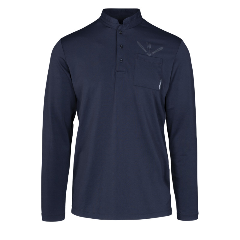 Pánské tričko Stöckli POLO MAO LONGSLEEVE  - černá