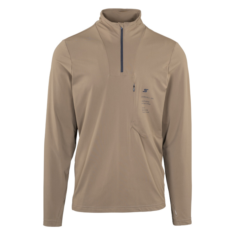 Pánska lyžiarská mikina Stöckli FUNCTIONAL SHIRT RACE  - svetlo hnedá