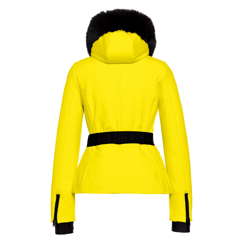 Dámska bunda Goldbergh HIDA FAUX BORDER  - žltá