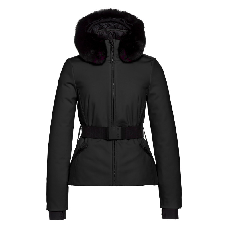 Dámska bunda Goldbergh HIDA FAUX BORDER  - čierna