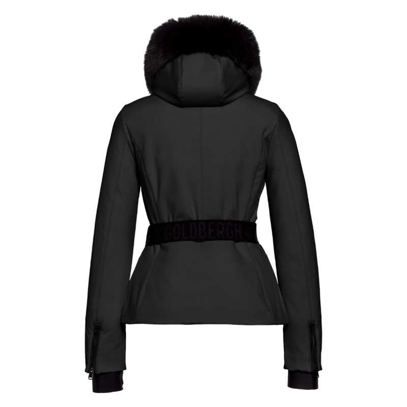 Dámska bunda Goldbergh HIDA FAUX BORDER  - čierna