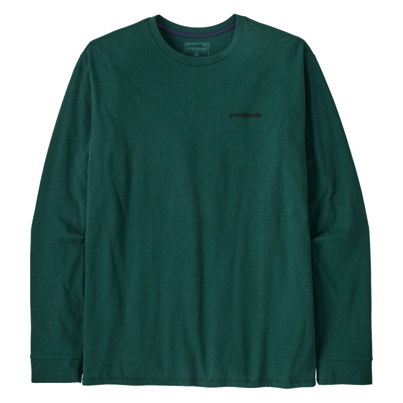 Pánské tričko Patagonia LONG-SLEEVED P-6 LOGO RESPONSIBILI-TEE  - tmavě zelená