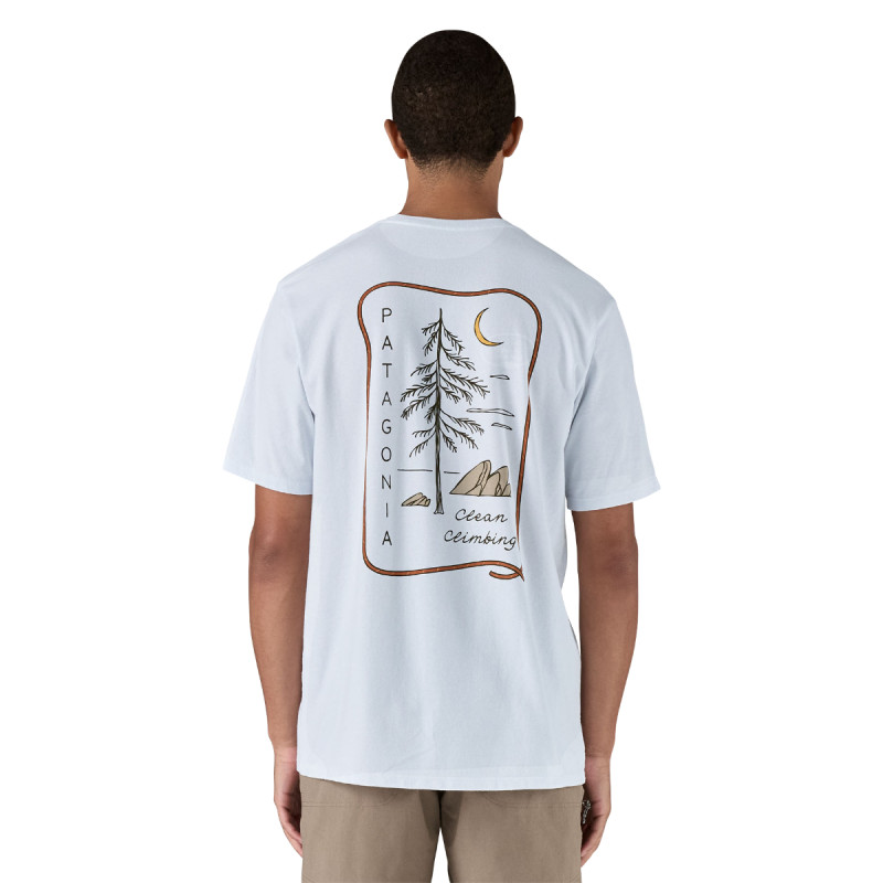 Pánske tričko Patagonia CLEAN CLIMB ROOTS RESPONSIBILI-TEE  - biela