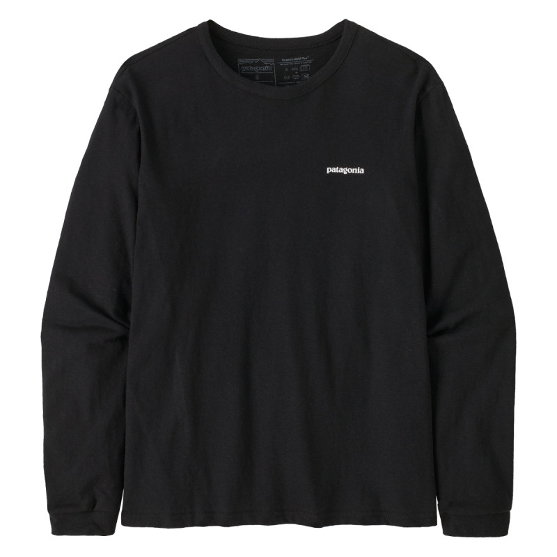 Dámske tričko Patagonia LONG-SLEEVED P-6 LOGO RESPONSIBILI-TEE  - čierna