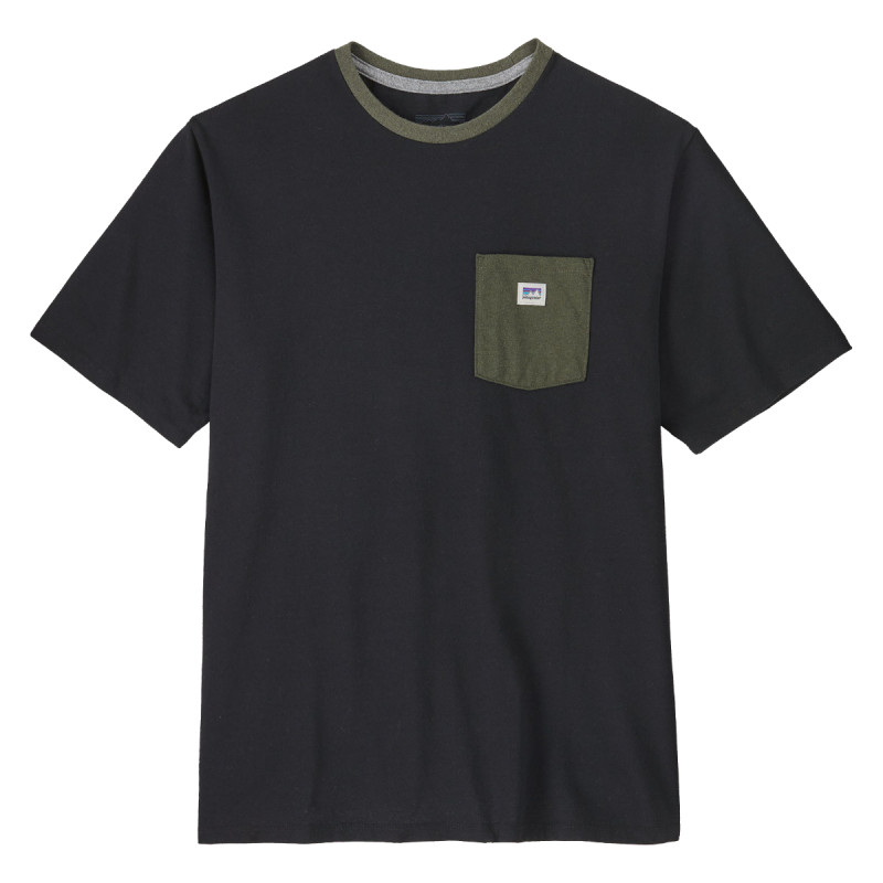 Pánske tričko Patagonia SHOP STICKER POCKET RESPONSIBILI-TEE  - čierna