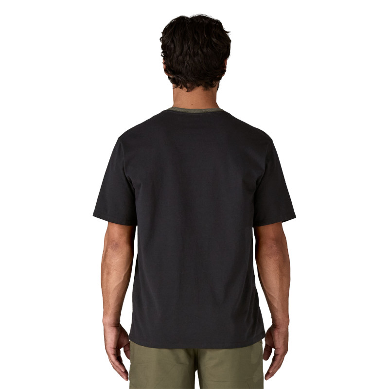 Pánske tričko Patagonia SHOP STICKER POCKET RESPONSIBILI-TEE  - čierna