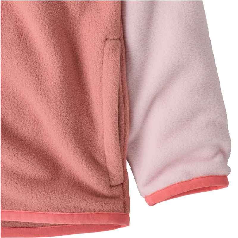 Dievčenská mikina Patagonia BABY MICRO D SNAP-T  - svetlo ružová