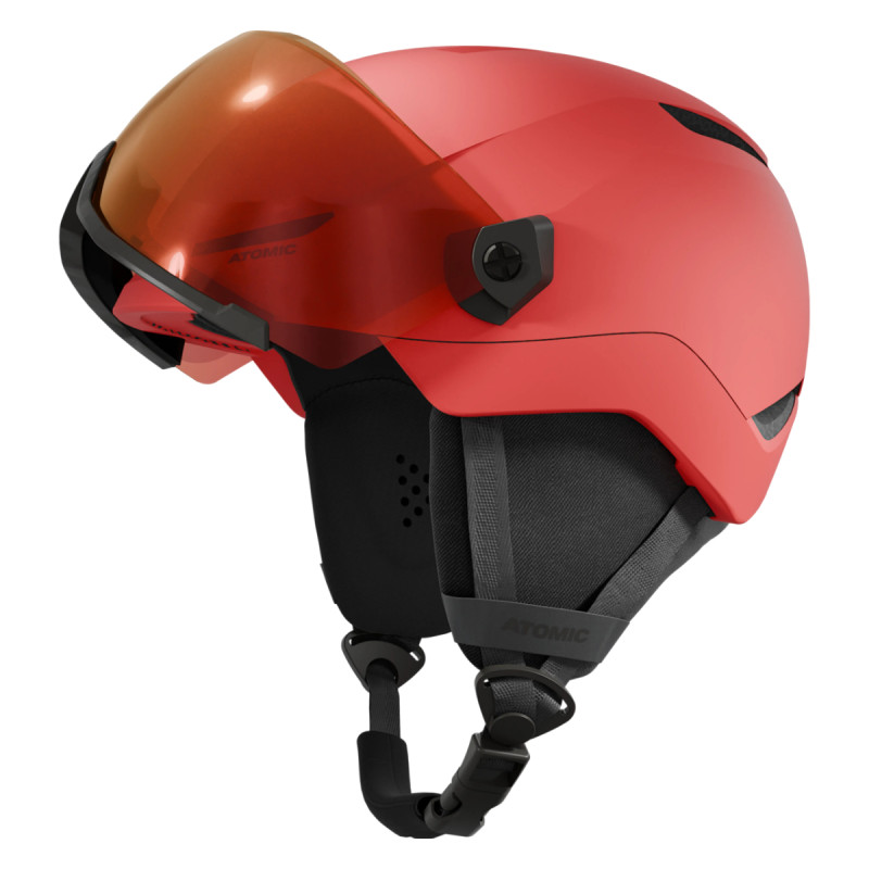 Dětská lyžařská helma Atomic REVENT VISOR JR  - červená