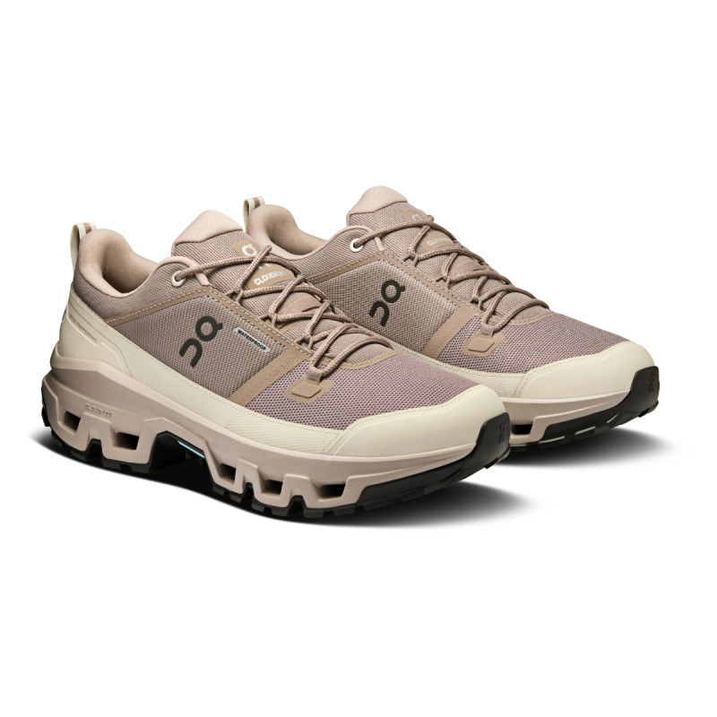 Pánské turistické boty On CLOUDROCK LOW WATERPROOF  - béžová