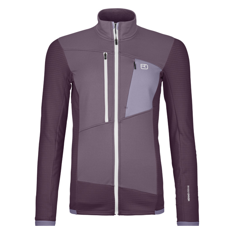 Dámska mikina Ortovox FLEECE GRID JACKET  - fialová