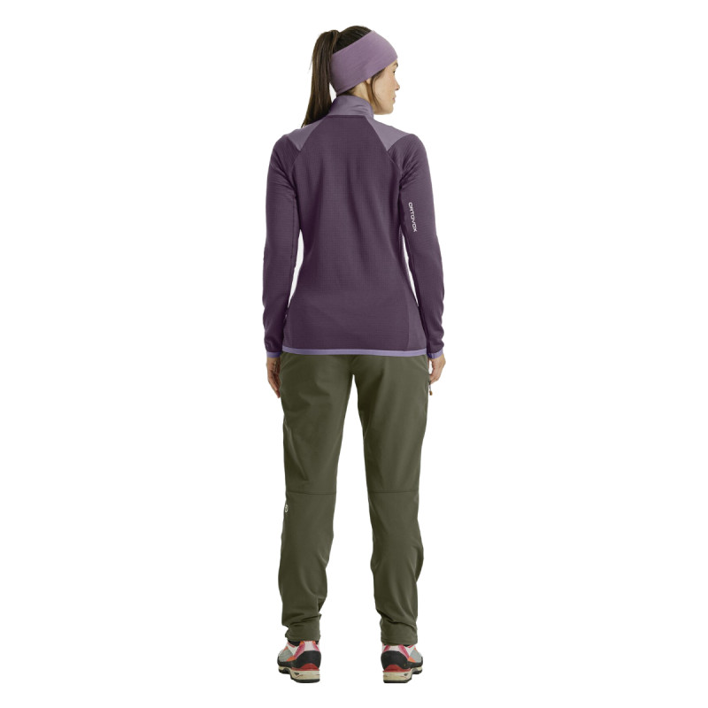 Dámska mikina Ortovox FLEECE GRID JACKET  - fialová