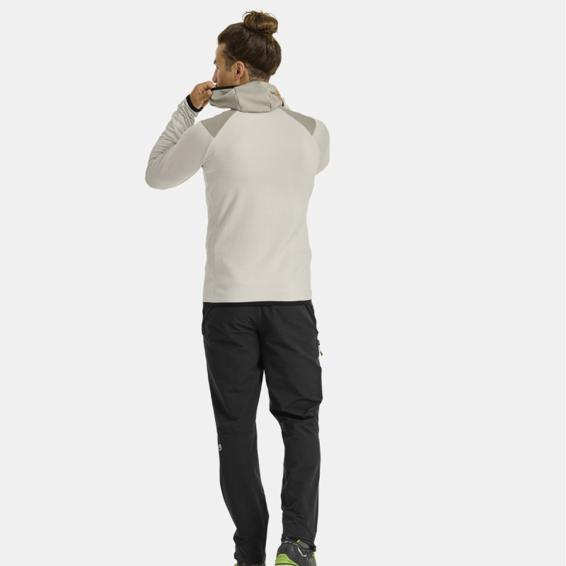 Pánská mikina Ortovox FLEECE GRID HOODY  - béžová