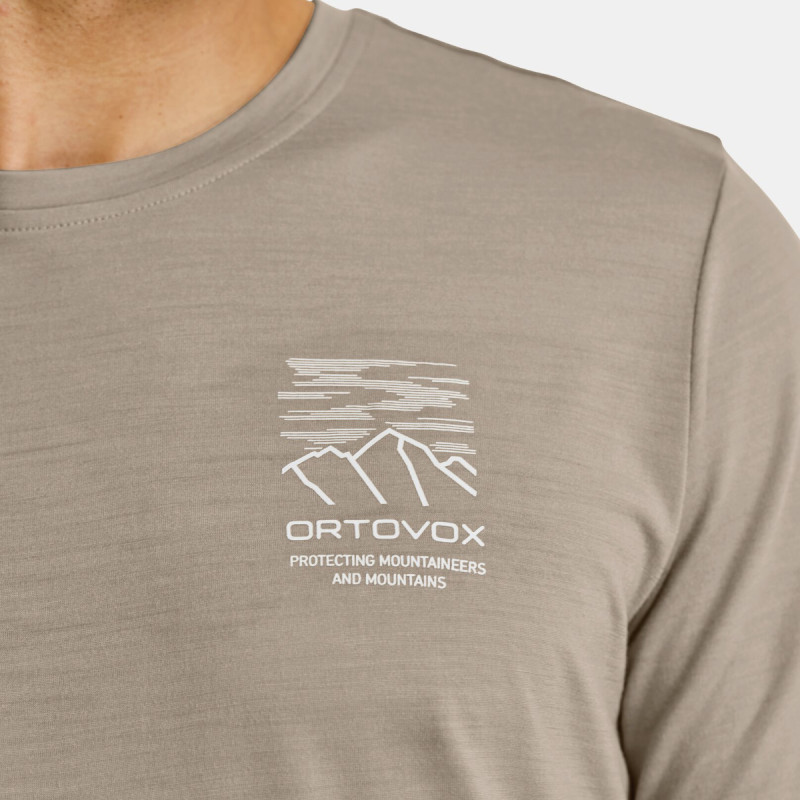 Pánske funkčné tričko Ortovox 150 COOL MTN MISSION TS  - svetlo hnedá