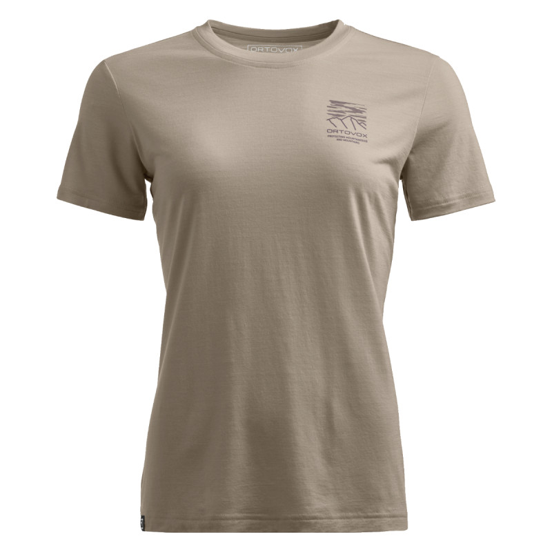 Dámske funkčné tričko Ortovox 150 COOL MTN MISSION TS  - svetlo hnedá