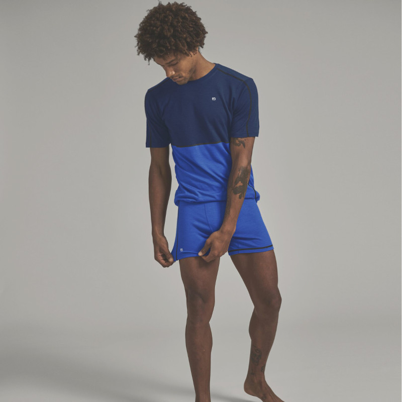 Pánske funkčné boxerky Ortovox 185 ROCK'N'WOOL BOXER  - modrá