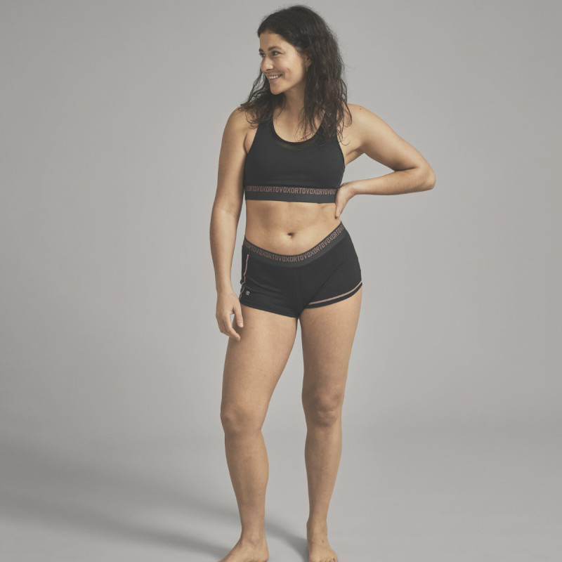 Dámske funkčné boxerky Ortovox 185 ROCK'N'WOOL HOT PANTS  - čierna