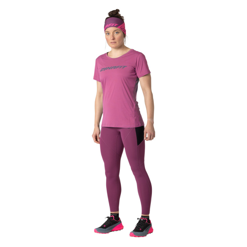 Dámske funkčné tričko Dynafit TRAVERSE T-SHIRT  - tmavo ružová