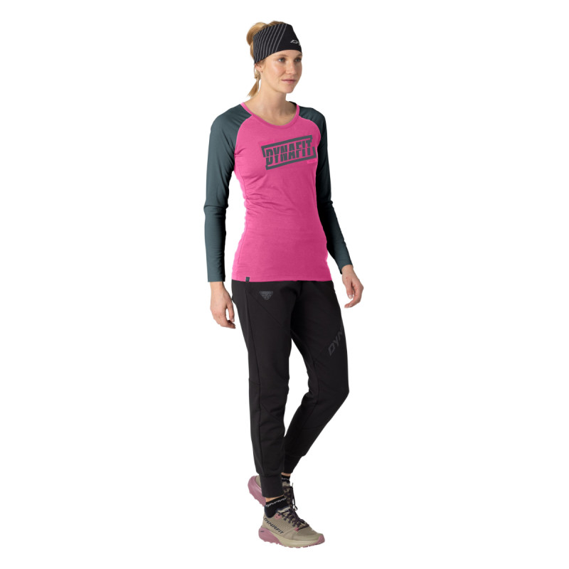 Dámske tričko Dynafit 24/7 LONG SLEEVE SHIRT  - tmavo ružová