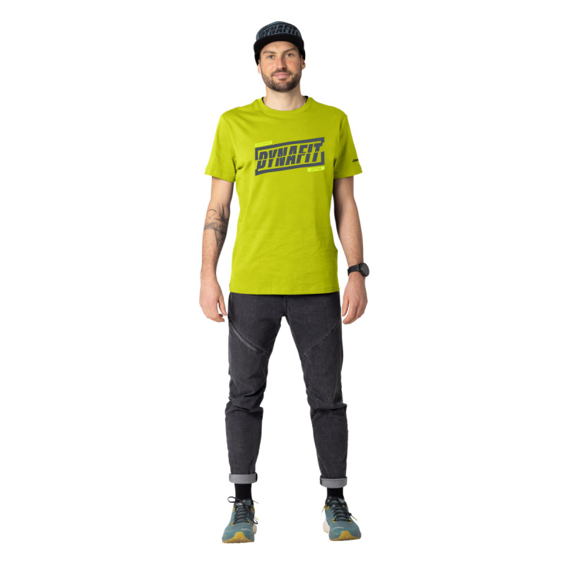 Pánske tričko Dynafit GRAPHIC COTTON T-SHIRT  - svetlo zelená