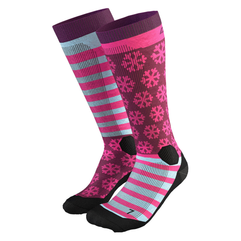 Skialpové ponožky Dynafit FT GRAPHIC SOCKS  - tmavo ružová