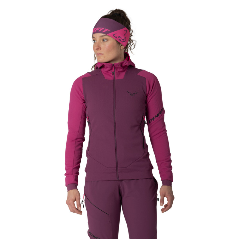 Dámska mikina Dynafit BLACKLIGHT THERMAL HOODED  - tmavo ružová