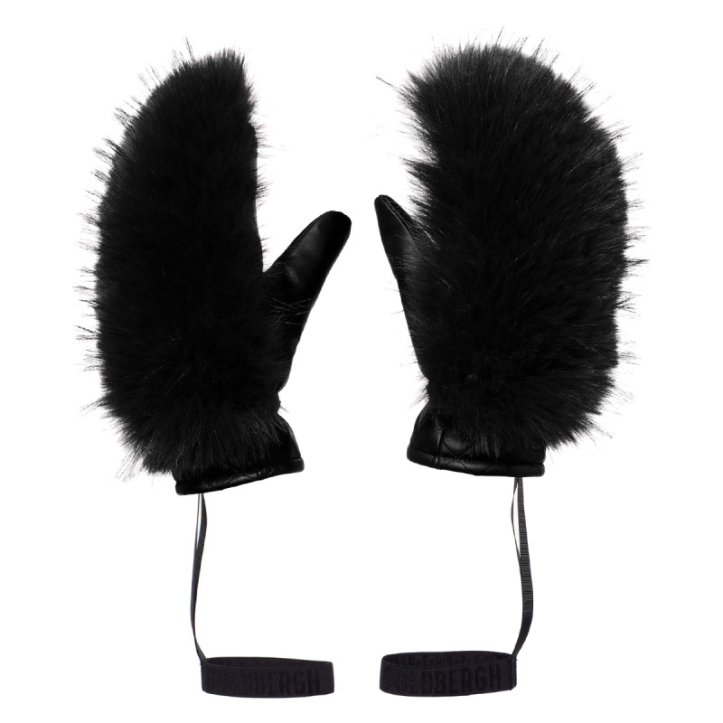 Dámske rukavice Goldbergh HILL FAUX FUR  - čierna