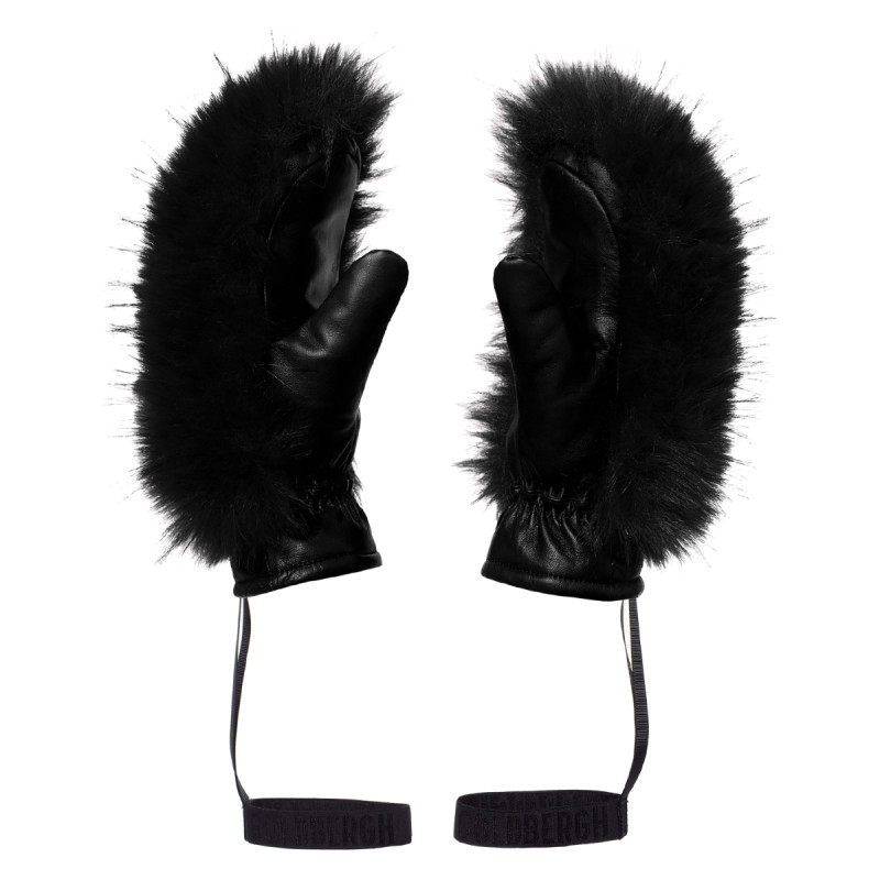 Dámske rukavice Goldbergh HILL FAUX FUR  - čierna