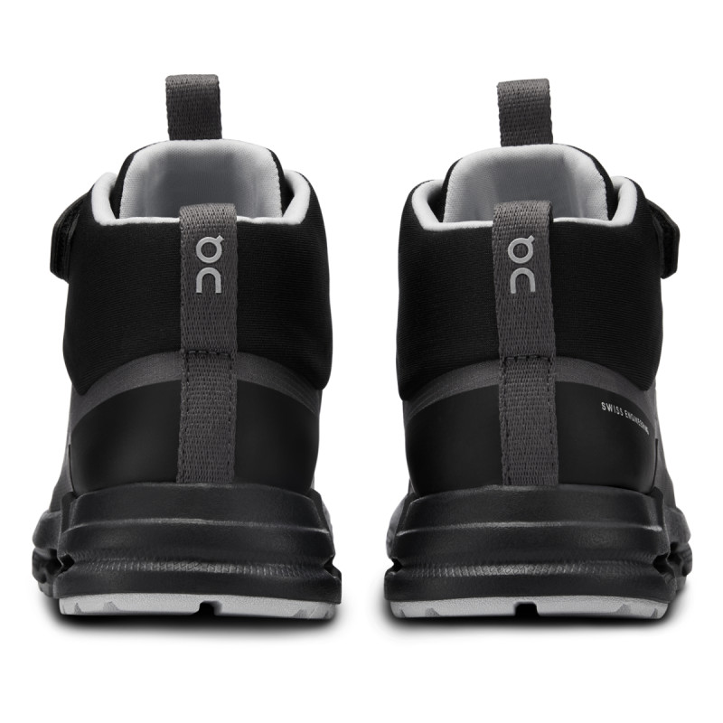 Detské členkové topánky On CLOUDHERO MID WATERPROOF  - čierna