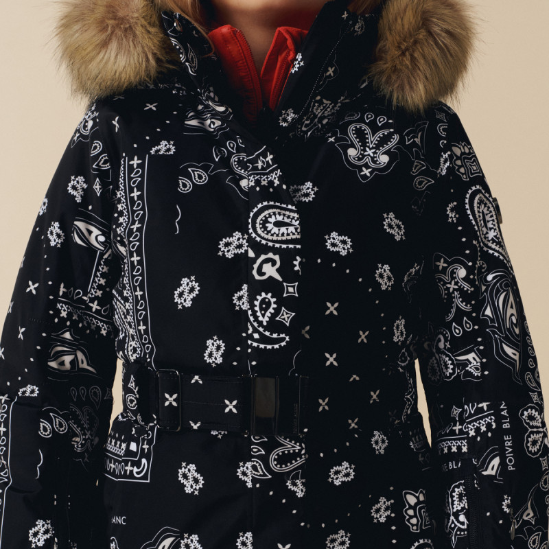 Dívčí lyžařská bunda Poivre Blanc W25-JOANA-JRGL/P SKI PAISLEY  - černá